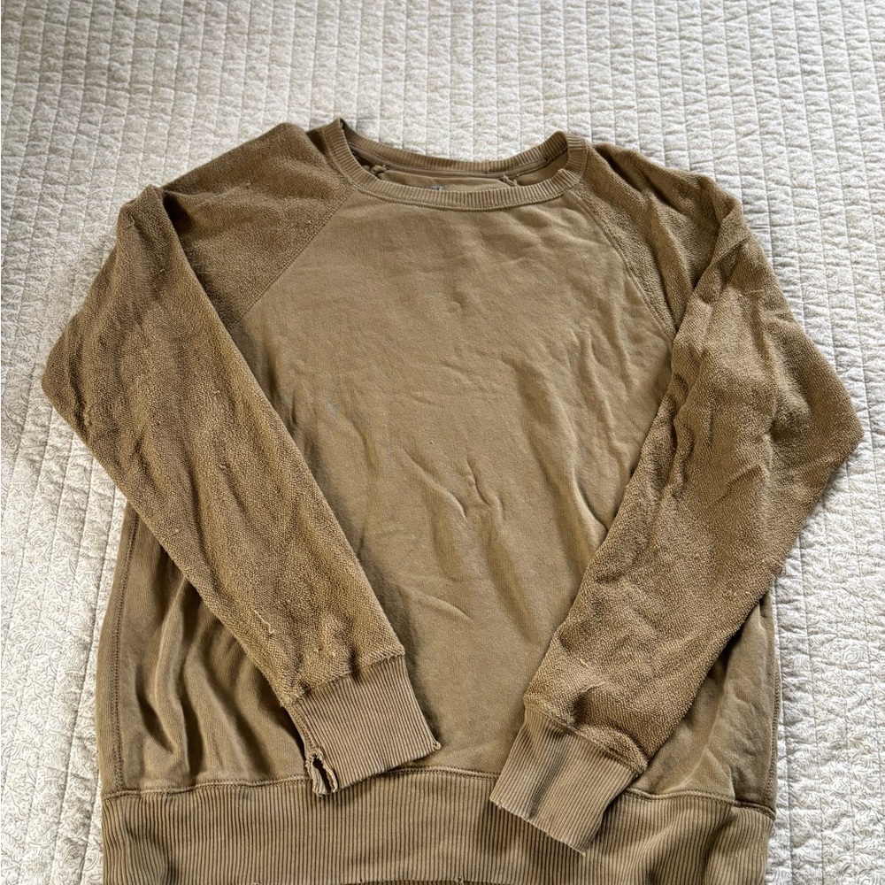Aerie Women's Tan Crewneck Sweater